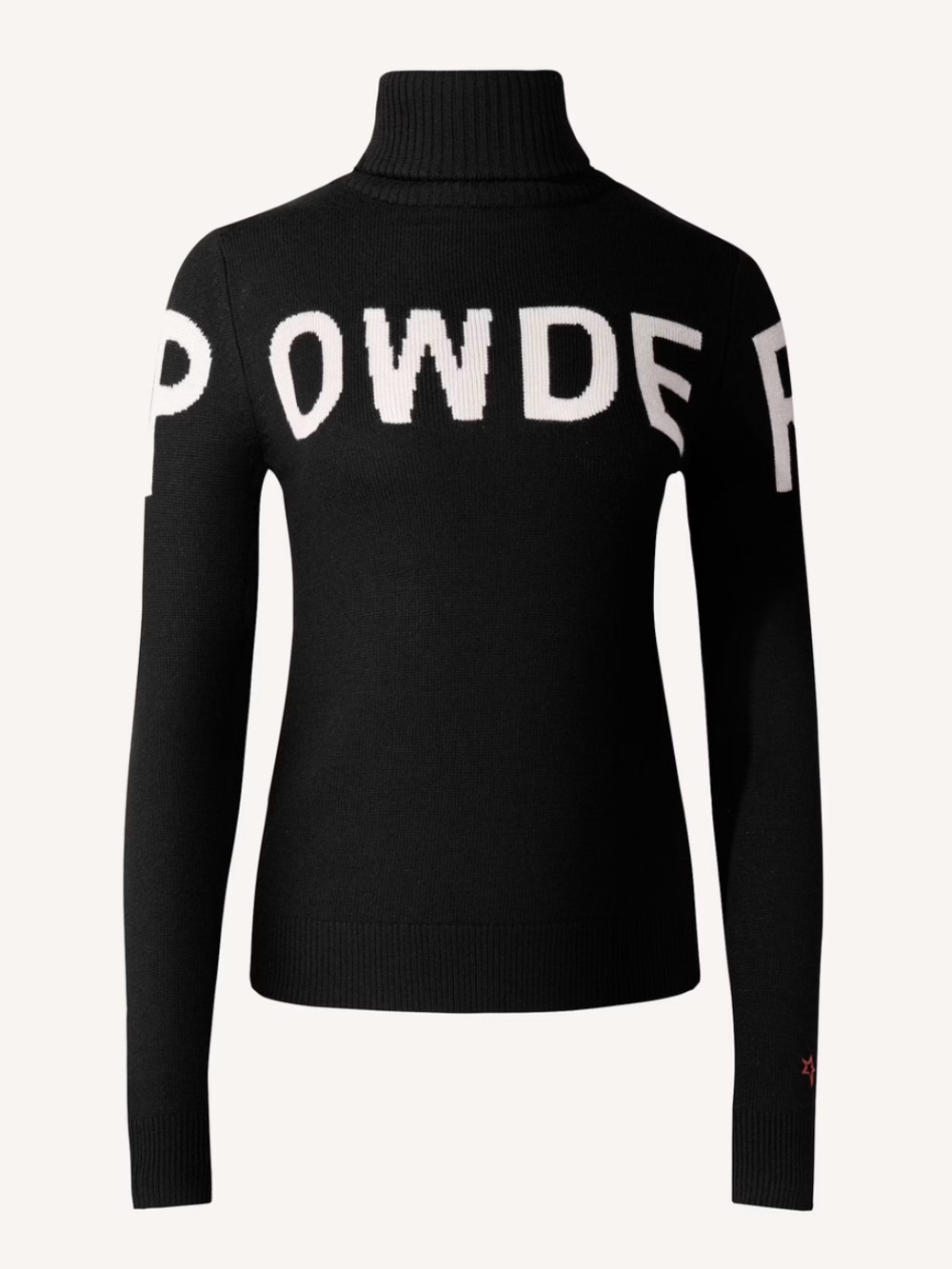 Logo Navy Turtleneck Sweater for Women
